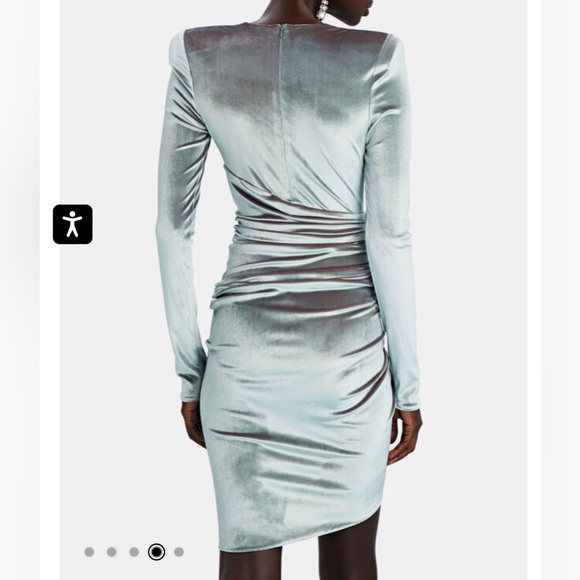 ALEXANDRE VAUTHIER Velvet Ruched Mini Dress - Picture 3 of 7